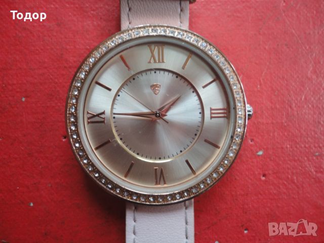 Страхотен часовник с кристали Auriol , снимка 2 - Дамски - 46406000