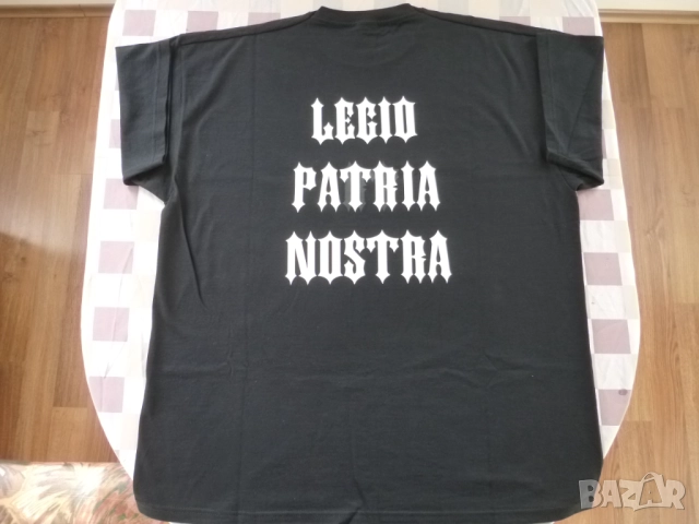  Нова черна тениска с къс ръкав -фланелка с щампа., снимка 2 - Тениски - 52590359