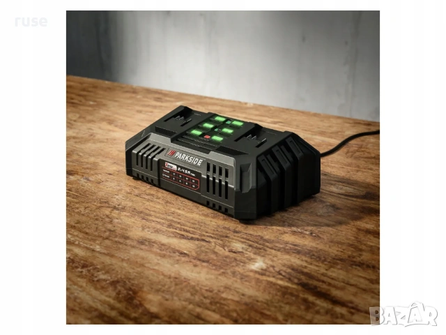 НОВИ! Двойно бързо зарядно Parkside 20V 2x 4.5A, снимка 7 - Други инструменти - 53426876