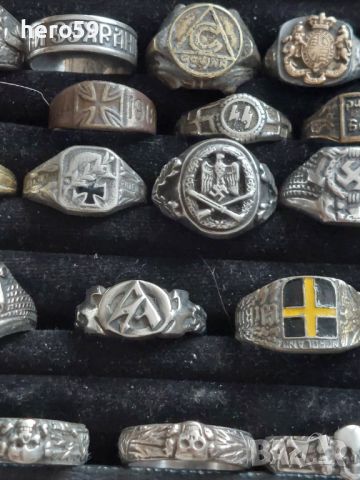Колекция от военни сребърни пръстени/сребърен пръстен,сребро злато бронз/Моля Ви четете описанието!, снимка 4 - Антикварни и старинни предмети - 45586965