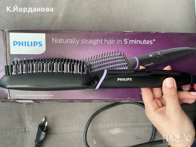 Четка за изправяне на коса Philips, снимка 5 - Преси за коса - 49006596