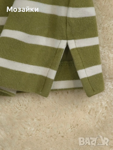 Gant раирана блуза с дълъг ръкав като ново, размер M, маслено зелено и бяло, снимка 8 - Блузи - 53595967