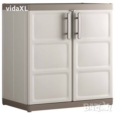 Keter Нисък шкаф за съхранение Excellence XL, бежово и таупе, 93 см(SKU:46643, снимка 1 - Шкафове - 45496124