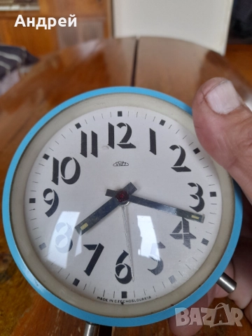 Стар настолен часовник,будилник Prim, снимка 2 - Антикварни и старинни предмети - 52309894