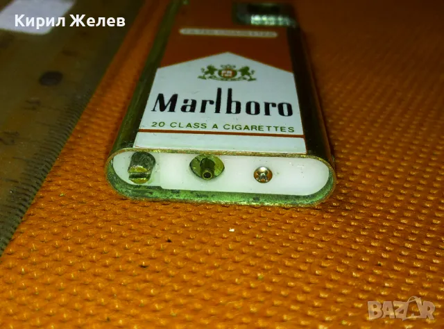 MARLBORO Стара КОЛЕКЦИОНЕРСКА ГАЗОВА МЕТАЛНА ЗАПАЛКА МАРКОВА ВИНТИДЖ МОДЕЛ 47105, снимка 6 - Запалки - 47003558