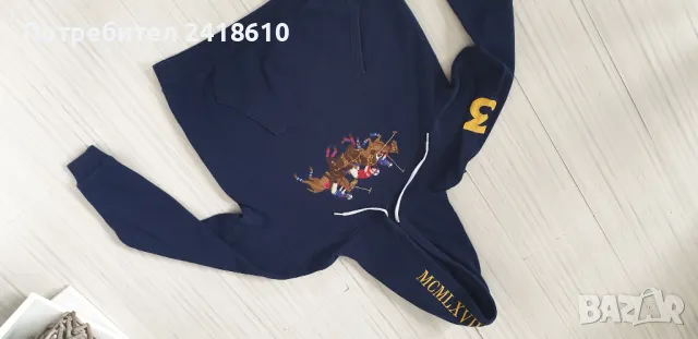 POLO Ralph Lauren Racing Horses Hoodie Womens Size L ОРИГИНАЛ! Дамски Суичър!, снимка 3 - Суичъри - 49796105