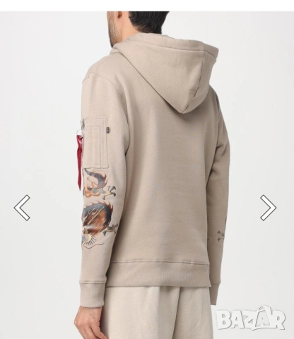 Страхотен мъжки суитчър ALPHA INDUSTRIES размер М , снимка 3 - Суичъри - 53755011