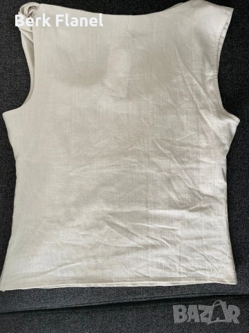 Mango дамска асиметрична и драпирана блуза, снимка 4 - Тениски - 54268268