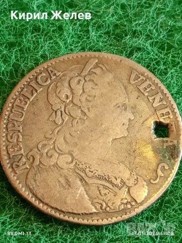 Сребърна монета 1/4 талер 1790г. Венеция уникат за КОЛЕКЦИОНЕРИ 52022, снимка 4 - Нумизматика и бонистика - 53129614