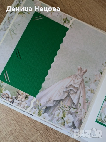 Сватбен албум, ръчно изработен албум за сватба, сватбена картичка, снимка 16 - Подаръци за сватба - 53475193