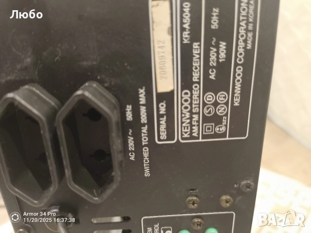 Усилвател ресиивър Kenwood kr a5040, снимка 6 - Ресийвъри, усилватели, смесителни пултове - 52481813