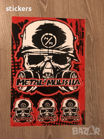 Стикери Metal Mulisha Метал Мулиша - лист А4 , снимка 6 - Аксесоари и консумативи - 45053437
