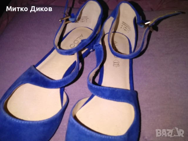 Дамски обувки естествена кожа велур нови маркови на Алдо №40 стелка 255мм, снимка 2 - Дамски ежедневни обувки - 51422674