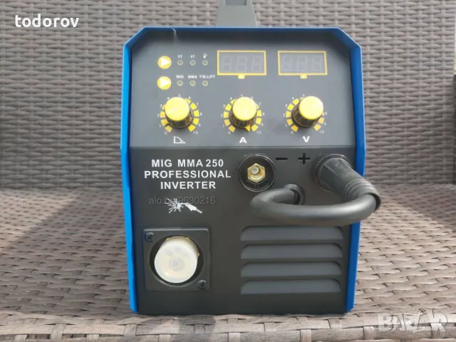 PROFESIONAL MAX 250 Инверторно Електрожен +Телоподаващо MIG 250А - 3м. евро шланг, снимка 8 - Други машини и части - 49941776