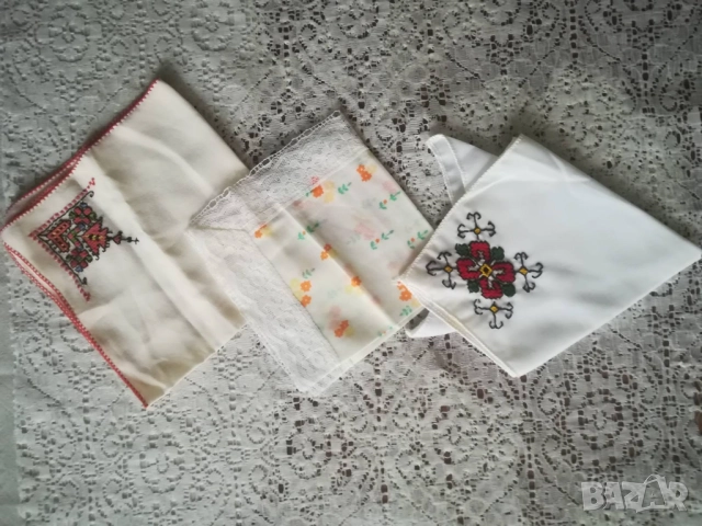 7 бр. носни кърпички от времето на социализма, снимка 2 - Сватбени аксесоари - 14682827