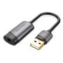 VENTION USB стерео външна звукова карта,USB към 3,5 мм жак аудио адаптер с чип,PS5-4,микрофон/лаптоп, снимка 1