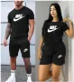 Nike Екипи За Двойки👚🩳Дамски Летен Екип Найк👕🩳Мъжки Къс Комплект Найк Код LFS392, снимка 3