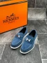 Hermes Мъжки Сини Мокасини Естествена Кожа Хермес Код E537, снимка 4