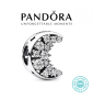 Нови! Талисман Пандора сребро 925 Pandora Full Crystal Moon. Колекция Amélie, снимка 1 - Гривни - 45008160