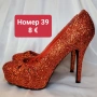 РАЗПРОДАЖБА на стилни дамски обувки на ток номер 39 , снимка 11