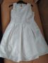 134-140 красива бяла официална рокля за повод , снимка 1 - Детски рокли и поли - 45960430