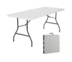 Сгъваема маса за дом, къмпинг или градина, 180/74/74 см., бяла, снимка 5