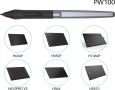 PW100 безбатерийна писалка, стилус за графични таблети HUION, снимка 1