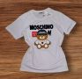 *Moschino* Тениска с къс ръкав в бял цвят, бродирано лого, снимка 1 - Тениски - 45767749