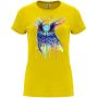 Нова дамска тениска с Бухал в жълт цвят, снимка 1 - Тениски - 45175983