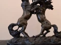 бронзова скулптура коне с мраморен пиедестал , снимка 5