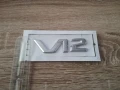 сребриста емблема Mercedes V12 стар фонт, снимка 3