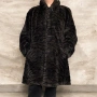 vintage mid-length faux fur coat, снимка 1