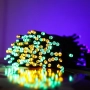 Соларни коледни лампички 12 метра , 100 лампи  5 програми , 4 цвята , снимка 3