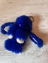 Тъмно синьо пухено зайче с халка за закачане на ключове или чанта 💙, снимка 1