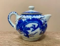 Японски порцеланов чайник с дракон, Made in Japan, средата на XX век, снимка 2