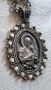 Сребърна икона,  медальон с Богородица, Дева Мария и синджир с общ грамаж 44,84 , снимка 2