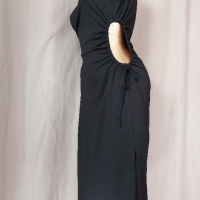 XL / XXL Черна миди  рокля , снимка 5 - Рокли - 45068683