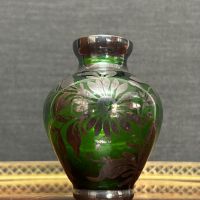 Кристална ваза Bohemia със сребро, снимка 4 - Вази - 45334766