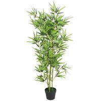 vidaXL Изкуствено растение бамбук със саксия, 120 см, зелено(SKU:244456, снимка 1 - Стайни растения - 45642529