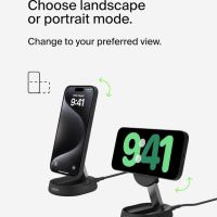 Belkin BoostCharge Pro 15W магнитна стойка за безжично зареждане, снимка 4 - Безжични зарядни - 45078833