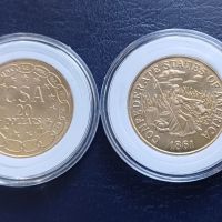 20 златни долара 1861 - реплика, снимка 3 - Нумизматика и бонистика - 45155352