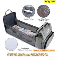 Универсална 2 в 1 бебешка чанта за принадлежности с повивалник - КОД 3696, снимка 9 - Други - 45096523