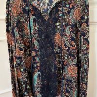 Блуза Liu Jo Milano в кашмирен десен, размер 40 / М, снимка 2 - Блузи с дълъг ръкав и пуловери - 45390571
