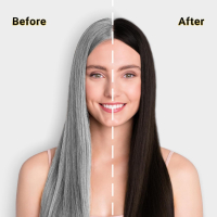 Herbishh 3 в 1 Шампоан за боядисване на коса 10 сашета + 1 маска за коса с арган (тъмно кафяво), снимка 3 - Продукти за коса - 44993457