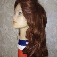 Дълга кестенява чуплива перука, снимка 2 - Аксесоари за коса - 45088416