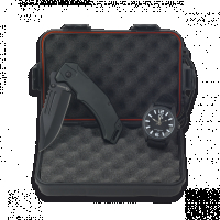 Комплект кутия с нож и часовник Survival Albainox, снимка 1 - Ножове - 45024419