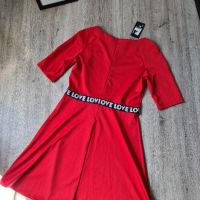 НОВА рокля LOVE в червен цвят на намаление , снимка 3 - Рокли - 45607858