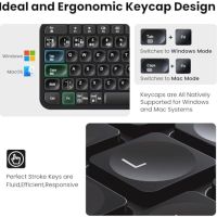 Нов Безжичен Комплект Клавиатура и Мишка UGREEN Bluetooth 5.0, Ергономична, Тиха, снимка 4 - Клавиатури и мишки - 45353362