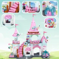 Комплект строител Замък на принцеса, 740 части, играчка за деца момичета 6+ г., снимка 3 - Конструктори - 45371471