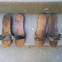 Старинни дървени обуща САБО 2 ЧИФТА , снимка 2 - Антикварни и старинни предмети - 45688227